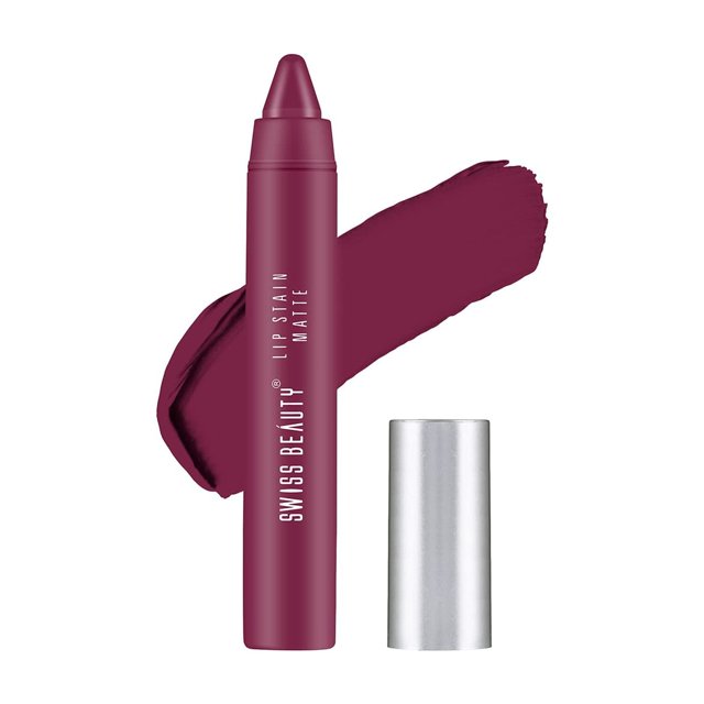 2X Swiss Beauty Lip Stain Matte Lipstick ,3.4gm Each (Velvet Maroon)