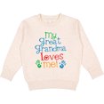 thumbnail image 2 of Inktastic My Great Grandma Loves Me for Grandson Toddler Sweatshirt, 2 of 4