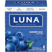 Luna Bar Snack Bars, Gluten Free, Blueberry Bliss Flavor, 6 Ct, 1.69 oz