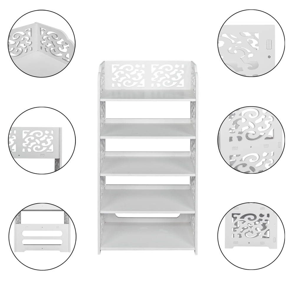 2 Pack 3-Tier Detachable Floor Corner Shower Shelf with Drainage Holes-White丨Costway