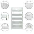 thumbnail image 4 of Ktaxon 5 Tier Decorative Carved Shoe Rack Shoe Shelf Closet Storage Organizer Shoe Space Saving for Entryway Bedroom Living Room, White Finish, 4 of 10
