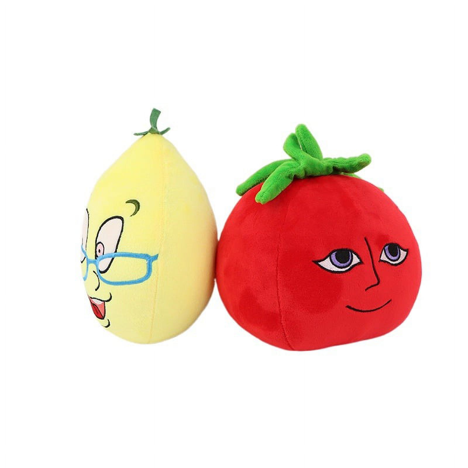 2Pcs Ms.Lemon & Mr.Tomato Plush Toy,Cute Pillow Plushie Doll,Toy