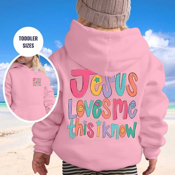 Hpapadks Boys Hoodie Girls Print Hoodie Long Sleeve Casual Pullover Top Boys Sweatshirts Pink 4-5 Years
