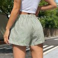 thumbnail image 4 of Striped Running Shorts Womens High Waist Ladies Summer Workout Sports Gym Shorts for Women with Pockets Green S, 4 of 6