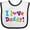 White and Black, variant on Inktastic I Love Daddy Girls Girls Baby Bib