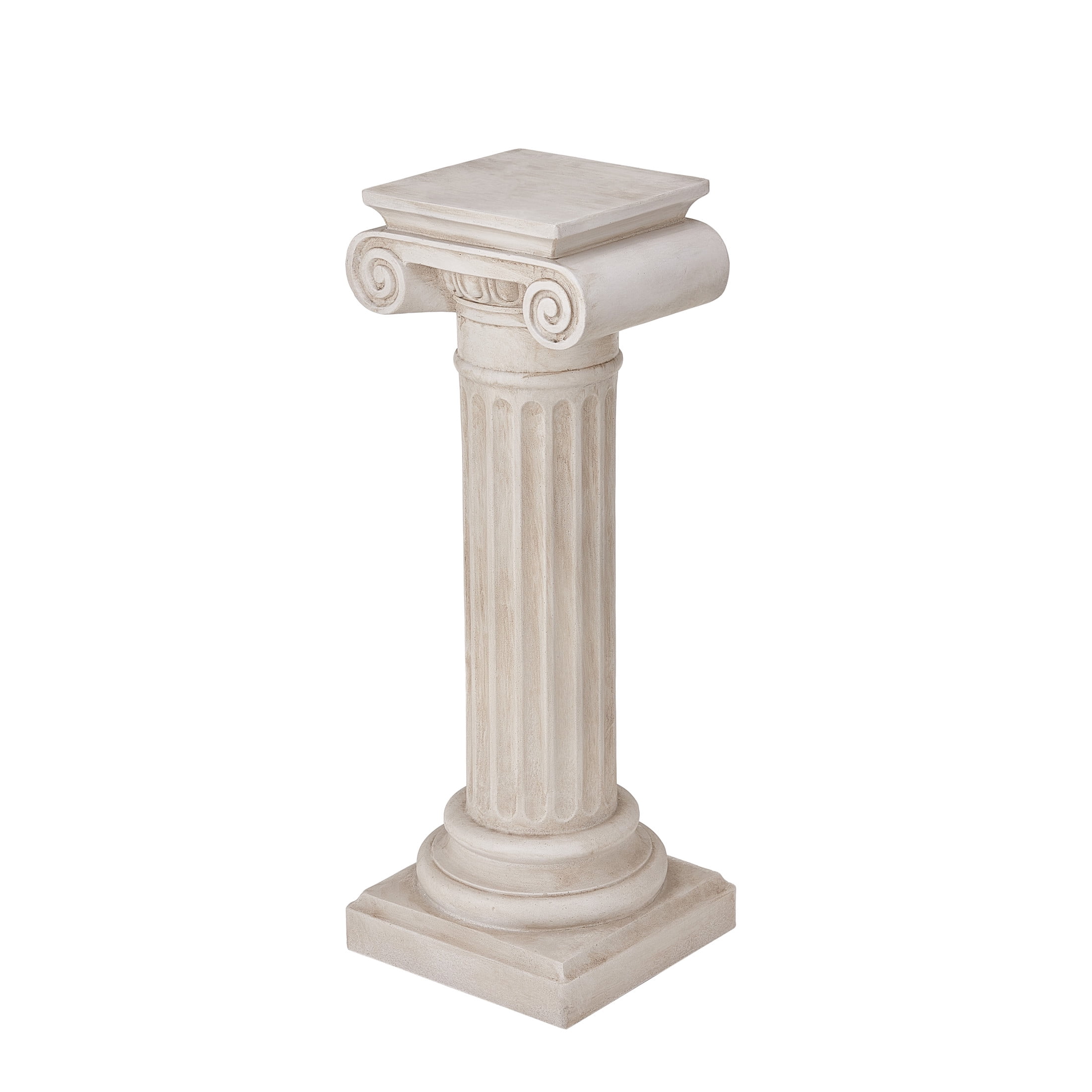 Christopher Knight Home 39.3" Classical Column Plant Stand, Indoor Outdoor Display Pedestal, Antique White
