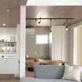 thumbnail image 4 of FSLiving J-Type Matte Black Metal E26 Base Adjusted Angle Rotated Pendant Light with Swing Arm Modern Design Track Lighting for Bedroom Kitchen Wall Painting,Bulb and Track Sold Seperately - 1 Light, 4 of 7