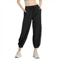 thumbnail image 2 of Pantalones Deportivos de Senderismo para Mujer, de Secado Rápido, con Cordón Ajustable, para Viajes Al Aire Libre, Yoga y Fitness. Negro XL, 2 of 8