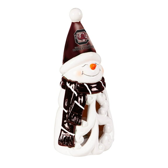 South Carolina Gamecocks LED 8" Snowman Lit Garden Statue