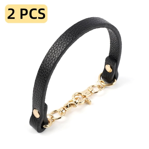Leather Wristlet Keychain Strap, Replacement Bag Purse Shoulder Strap with 2 Buckle