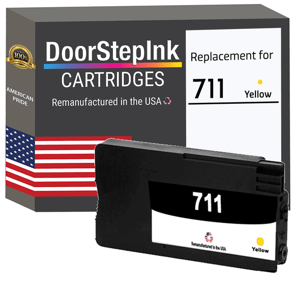 Remanufactured DoorStepInk Ink Cartridges for HP 711 CZ132A 1 Yellow