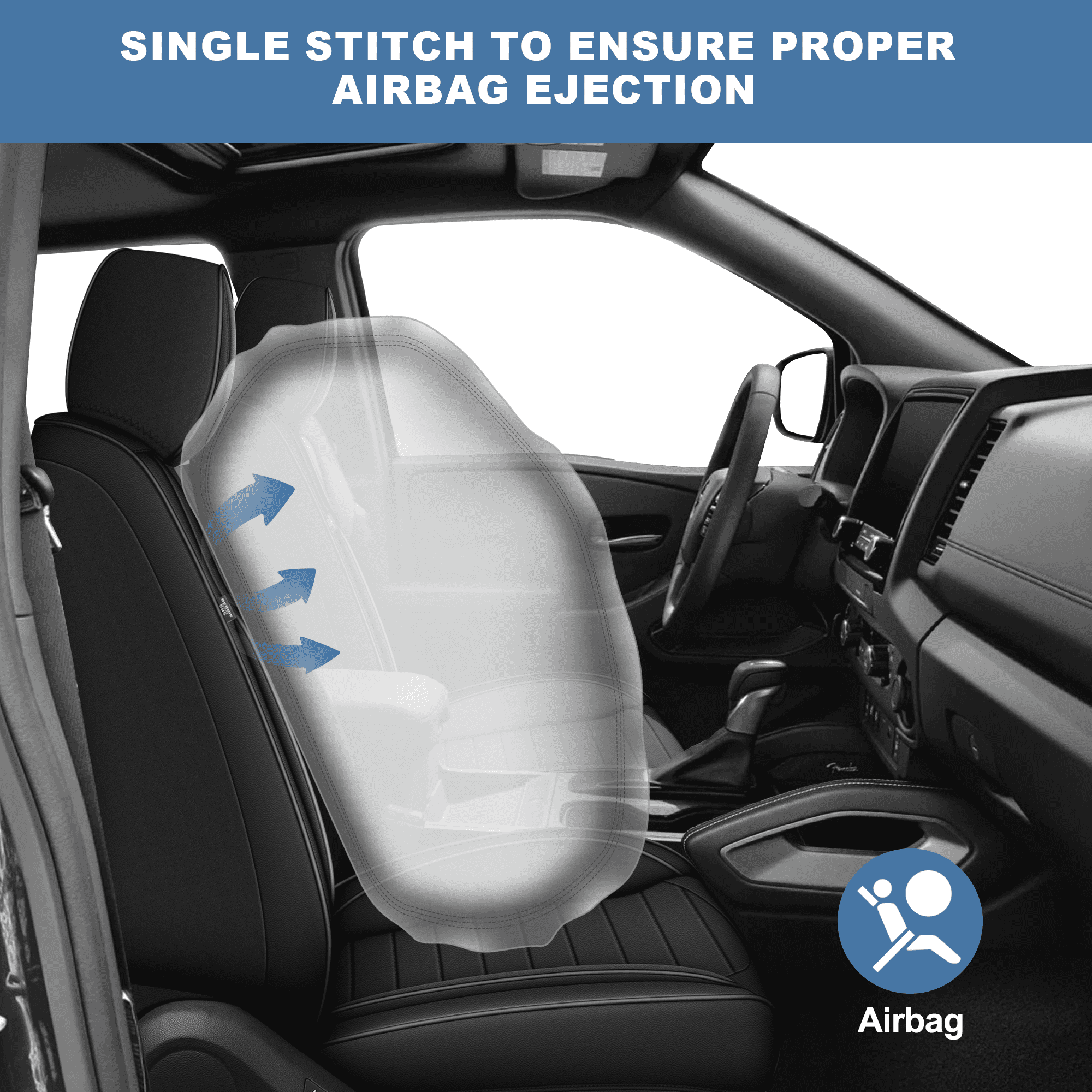 HQBQBUG Car Seat Covers Full Set for Infiniti QX60 2014-2020 5-Seat Full Set Waterproof Leather Seat Covers Comfort Car Seat Protector(Black,5 Seats)
