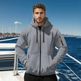 thumbnail image 7 of oqasdz Men's Long Sleeve Slim Fit Hooded Sweatshirt Casual Pullover For Fall Winter Daily Wear Comfortable Stretch Solid Color Hoodie Trendy Male Dailywear, 7 of 7