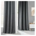 thumbnail image 4 of KeLiang Faux Linen Room Darkening Curtains - 96 Inches Long Luxury Linen Curtains for Bedroom & Living Room (1 Panel), 50W X 96L, Dark Gravel, 4 of 9