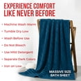 thumbnail image 4 of RIVERSIDE Oversized Bath Sheet 1 Pack 40x80 Soft Cotton Absorbent Towel 600 GSM - Dark Blue, 4 of 8