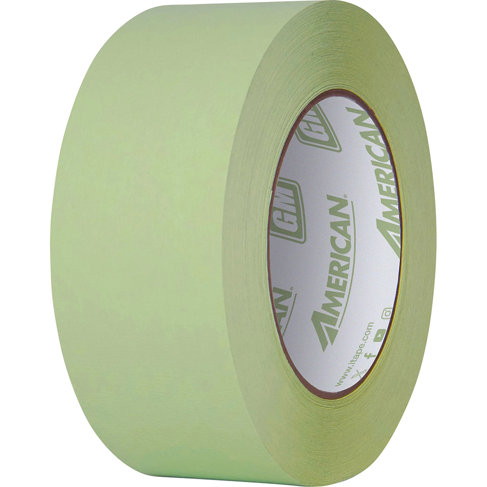 American Tape GM2455 American Brand Green Mask 24mm x 55M, GM is a cost-effective industrial grade masking tape AMT-GM2455