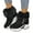 Black, variant on Platform Fall Boots for Women Suede Side Zipper Plush Ankle Snow Booties Arch Support Wedge High Top Sneakers Black 7.5