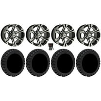 GTW Specter 14" Golf Cart Wheels Machined 20" Nomad Tires E-Z-GO & Club Car