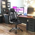 SmileMart Adjustable Ergonomic High Back Gaming Chair, Black/Gray