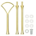 thumbnail image 1 of Uxcell 1 Set Cake Tray Stand Handle Plate Hardware Fitting, 3-Tiers Fan Gold, 1 of 7