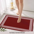 thumbnail image 3 of Red Geometric Door Mat&nbsp;Indoor Outdoor Entrance, Non Slip Small Rug for Kitchen Bathroom Entryway Rug, Country Farm Traditional Chinese Tile Washable Doormat Floor Mat 16x24 Inch, 3 of 8