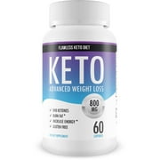 Flawless Keto Advanced Weight Loss Supplment, 800 mg, 60 Capsules
