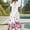 Hot Pink, variant on HKEJIAOI Sales Clearance Womens dress Fashion Women Summer Printing Causal V-Neck Button Short Sleeve Vacation Pockets Dress Green