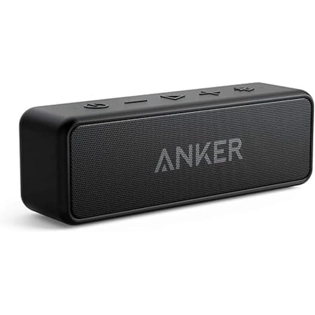 Anker Soundcore 2 Portable Bluetooth Speaker with Stereo Sound Bluetooth 5 Bassup IPX7 Waterproof 24-Hour Playtime Wireless Speaker for Home Outdoors Travel