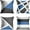 Grey and Blue, variant on Set of 4 Throw Pillow Covers Modern Abstract Stripe Simple Geometric Acrylic Bold Decorative Pillow Cases Home Decor Square 18x18 Inches Pillowcases(Black Grey Orange)