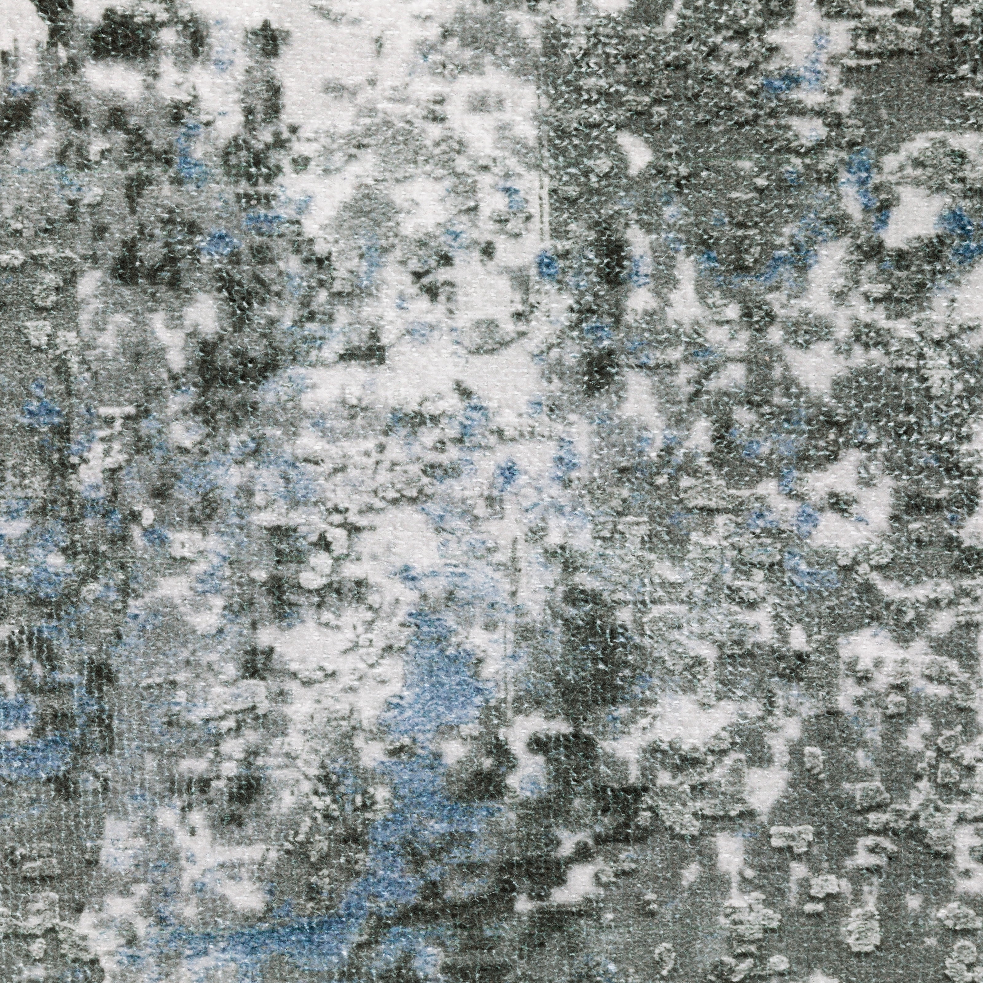 Avalon Home Marlowe Washable Marbled Abstract Grey/ Blue Indoor Area Rug
