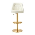 thumbnail image 4 of TOV Furniture Maven Cream and Gold Adjustable Swivel Stool, 4 of 7
