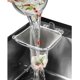 thumbnail image 1 of Colador de fregadero de cocina, 1 soporte de acero inoxidable con 100 unidades, bolsa de colador de fregadero, juego de cesta para residuos de alimentos, 1 of 5