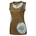 thumbnail image 4 of 50% Off Clear! Viikei 2025 Summer Tank Tops for Women Women Summer Tops O-neck Daisy Print Sleeveless Tank T-Shirts Graphic Blouse, 4 of 9