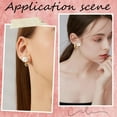 thumbnail image 5 of 1 Box 16Pcs Real 18K Gold Plated Clip On Earrings Findings Earring Clip Backs Acrylic Imitation Pearls Non Pierced Ear Components, 5 of 6
