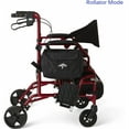 Medline Combination Rollator Transport Wheelchair, Folding Rolling