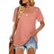 thumbnail image 3 of SAYOO Blusa de verano para mujeres, impresión de color sólido / raya SAYOO moda, 3 of 7
