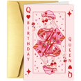 thumbnail image 1 of Tarjeta de Cumpleaños Obbyidk Diseño Divertido Reina para Mujeres, 1 of 7