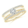 thumbnail image 4 of ANGARA Natural 0.27 Ct. Diamond Fashion Ring in 14K Yellow Gold for Women (Ring Size: 3), 4 of 11