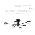 thumbnail image 2 of Lampara de techo estilo industrial hierro forjado lampara downlight ilios innova  6 + 1 luces, 2 of 9
