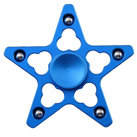 - Multicolor Five-Pointed Star Fidget Spinners (Blue)
