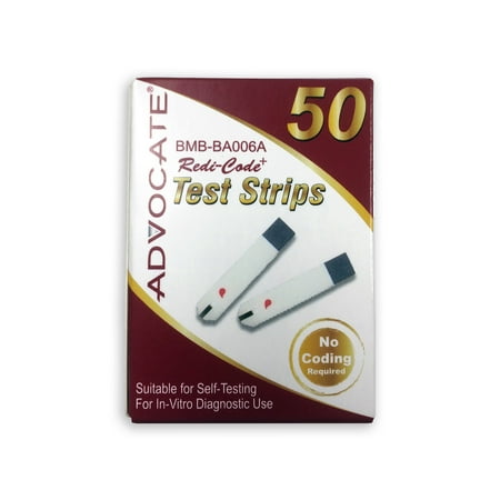 Advocate Redi-Code Plus Test Strips, 50 Ct