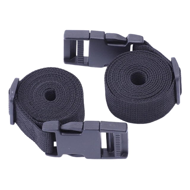2 piezas Carreras de carrito de golf correas de equipaje de nylon Práctico con la hebilla de liberación rápida Viajes de 39 pulgadas tiras de azotes Negro