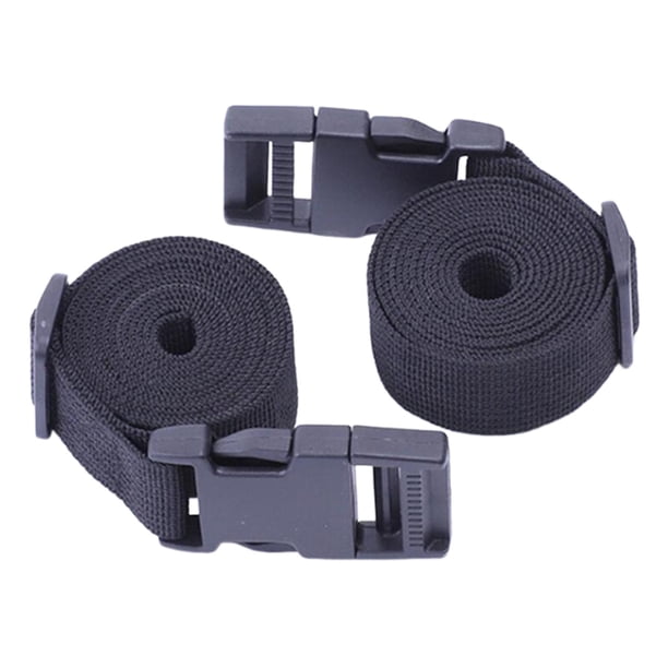2 piezas Cartes de carrito de golf correas de nylon cornas de unión para la maleta Cinturones de sujetador de hebilla de liberación rápida práctica Negro