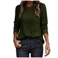 thumbnail image 1 of AherBiu Tunic Sweaters for Women Long Sleeve Tops Crewneck Warm Comfy Basic Layer Top Blouse, 1 of 6