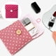 thumbnail image 4 of Advancent Soporte de tampón de monedas de algodón, organizador de almohadillas sanitarias cosméticas, bolsa de almacenamiento, toalla de Almacenamiento y organización del hogar Vino rojo, 4 of 6