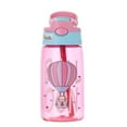 thumbnail image 1 of OUSITAID 480ML Water Bottle for School Kids Girls Boys  Portable Cartoon Patterns Print Water Bottle with Straw for Toddler Kids, 1 of 5