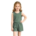 thumbnail image 3 of Bovxnpu Girls Boys Outfits Set Toddler Kids Boys Girls Summer Crew Neck Tank Top and Shorts 2 Piece Set, 3 of 6