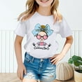 thumbnail image 2 of Toddler Girls T Shirt Kid Cute Graphic Round Neck Short Sleeve Summer Casual Tops for Girls Size 3-4T, 2 of 5