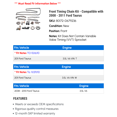 thumbnail image 2 of Front Timing Chain Kit - Compatible with 2008 - 2011 Ford Taurus 2009 2010, 2 of 2