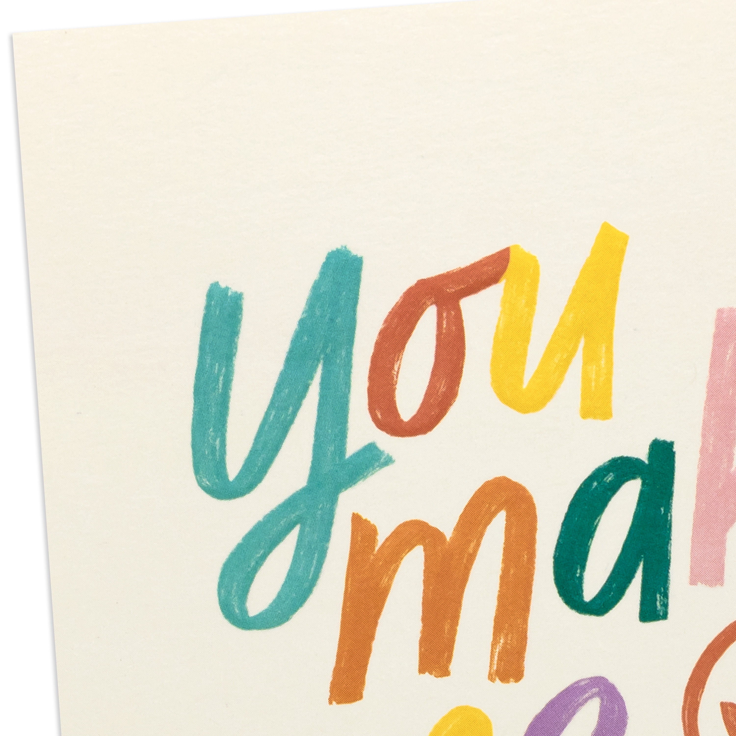 Hallmark Blank Notes (Hand-Lettered Smile), 10 Count